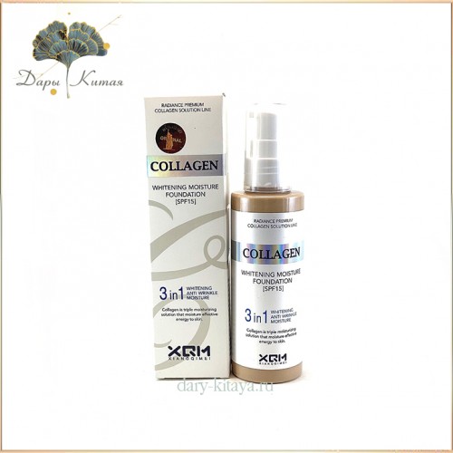 Тональный крем с коллагеном 3 в 1 Enough Collagen Whitening Moisture Foundation SPF 15